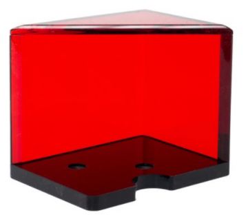 Discard Holder: Red Lucite with Black Base, 4-Deck